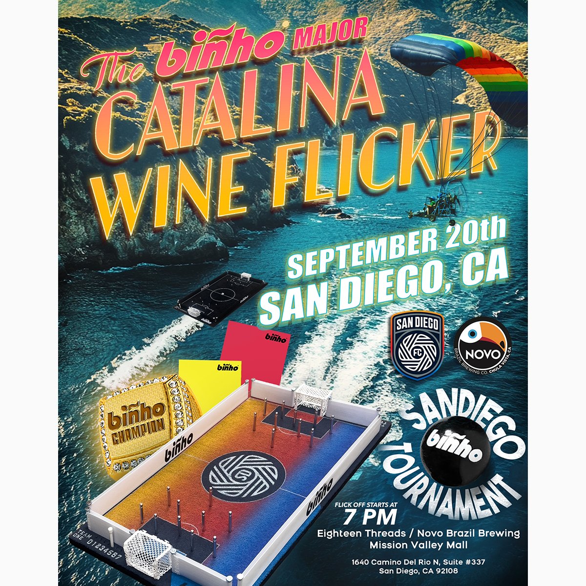 Catalina Wine Flicker Tournament: San Diego, CA - Binho Board